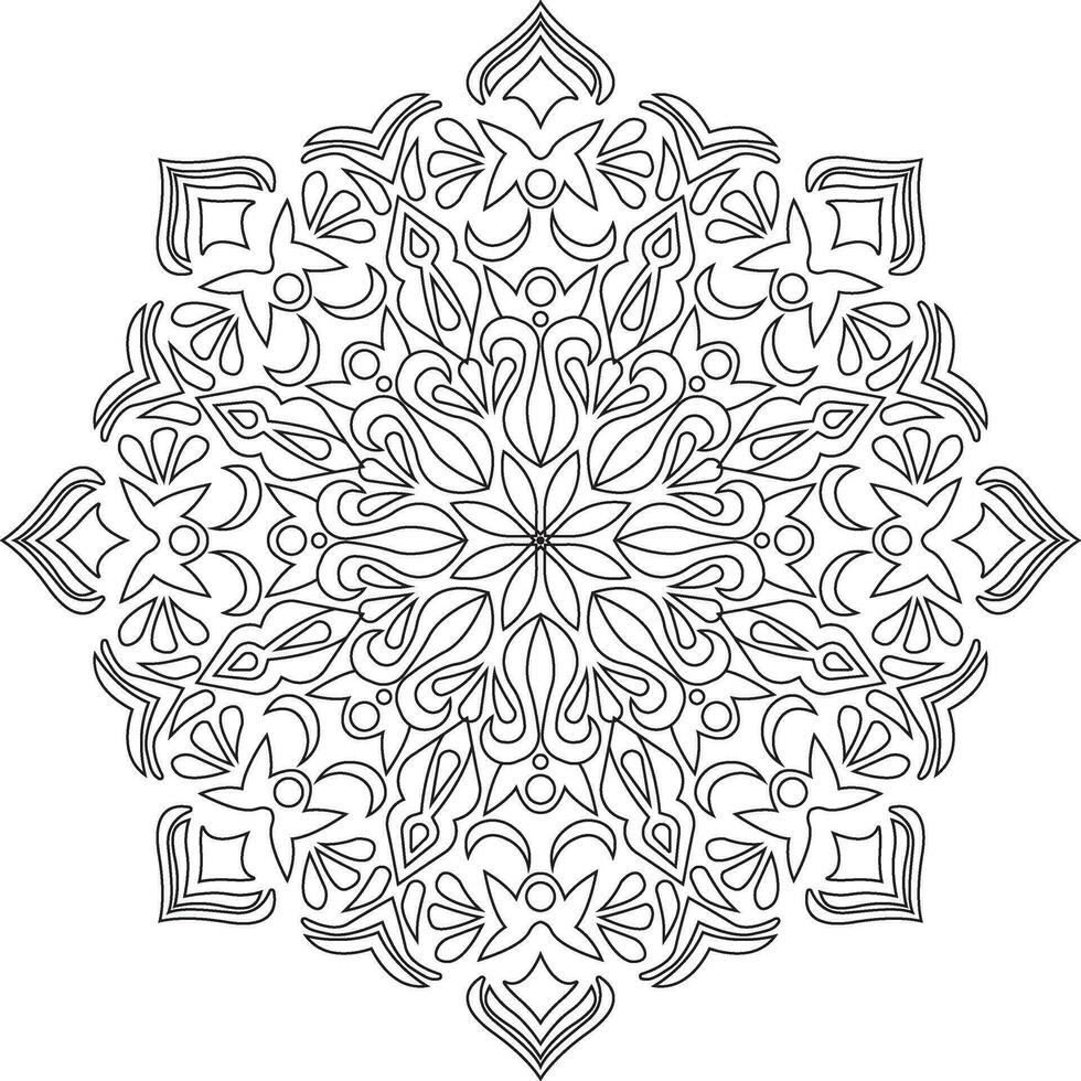 Mandala. ethnisch dekorativ Element. Hand gezeichnet Hintergrund. Islam, Arabisch, indisch, Ottomane Motive. vektor