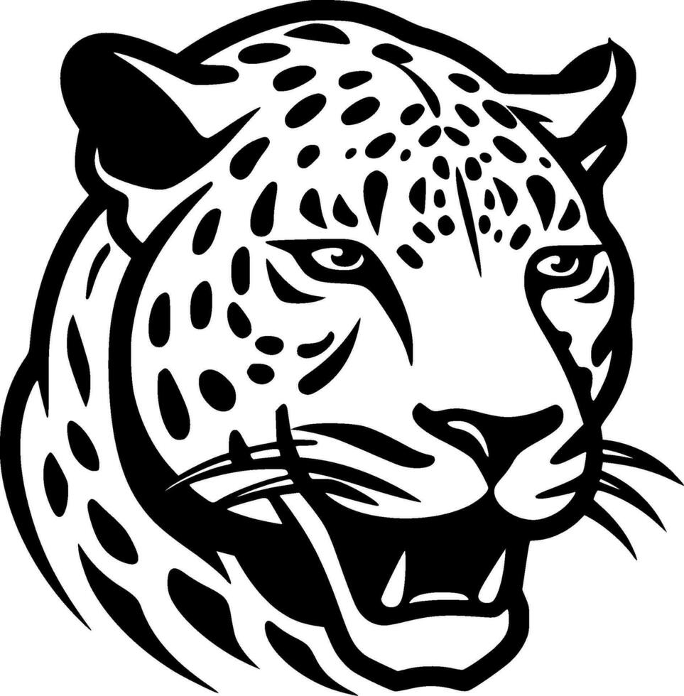 Leopard, schwarz und Weiß Vektor Illustration