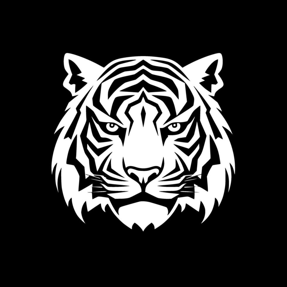 Tiger - - minimalistisch und eben Logo - - Vektor Illustration