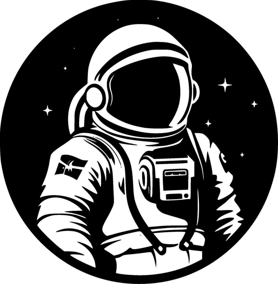 Astronaut - - minimalistisch und eben Logo - - Vektor Illustration