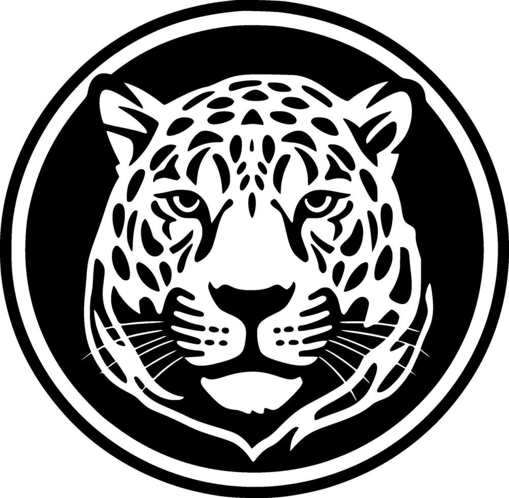 leopard - minimalistisk och platt logotyp - vektor illustration