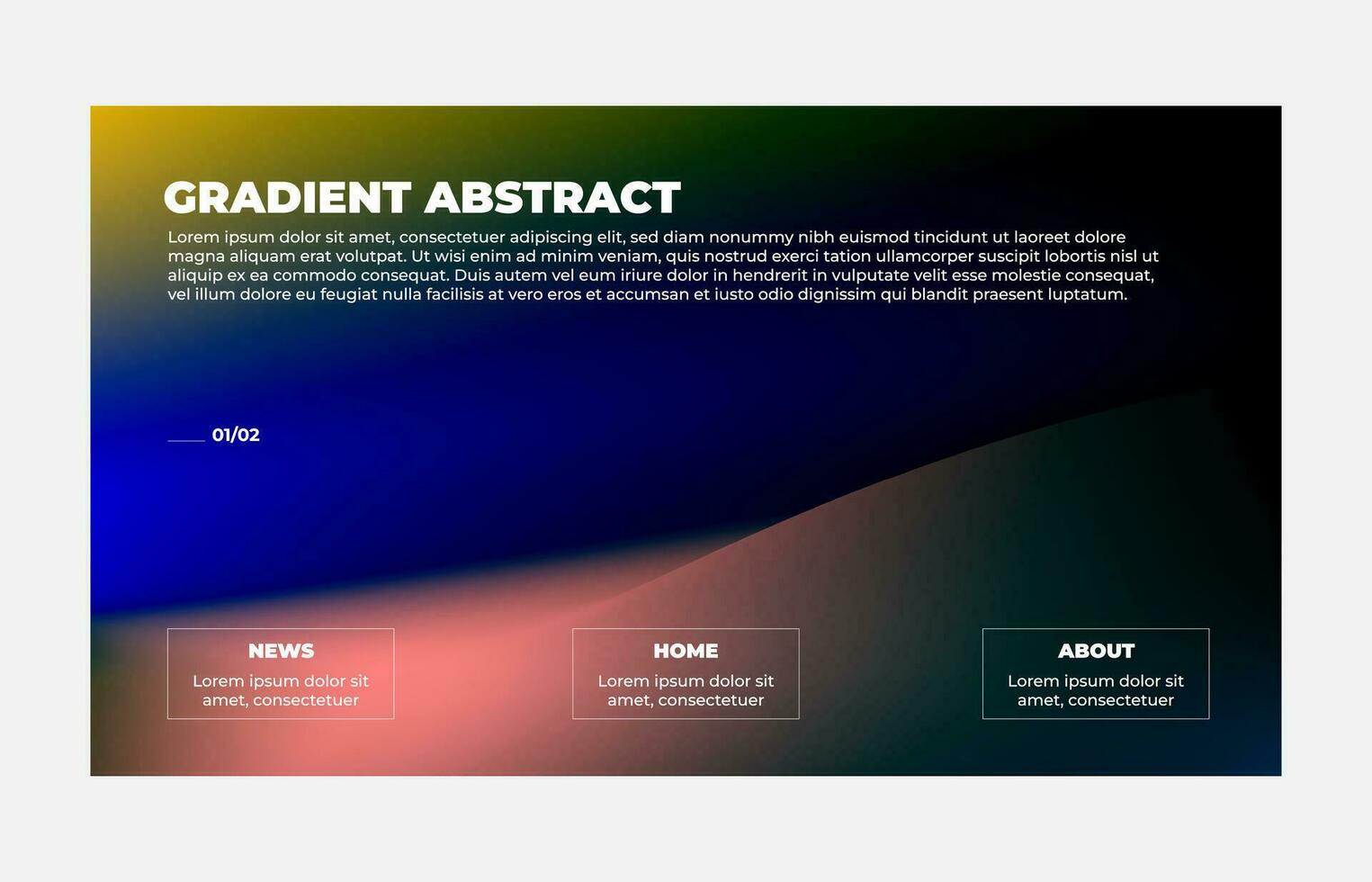 modern abstrakt Hintergrund Design mit Gradient und Korn Textur. minimalistisch Gradient Hintergrund mit geometrisch Formen zum Webseite Design, Landung Buchseite, Hintergrund, Banner, Poster, Flyer. vektor