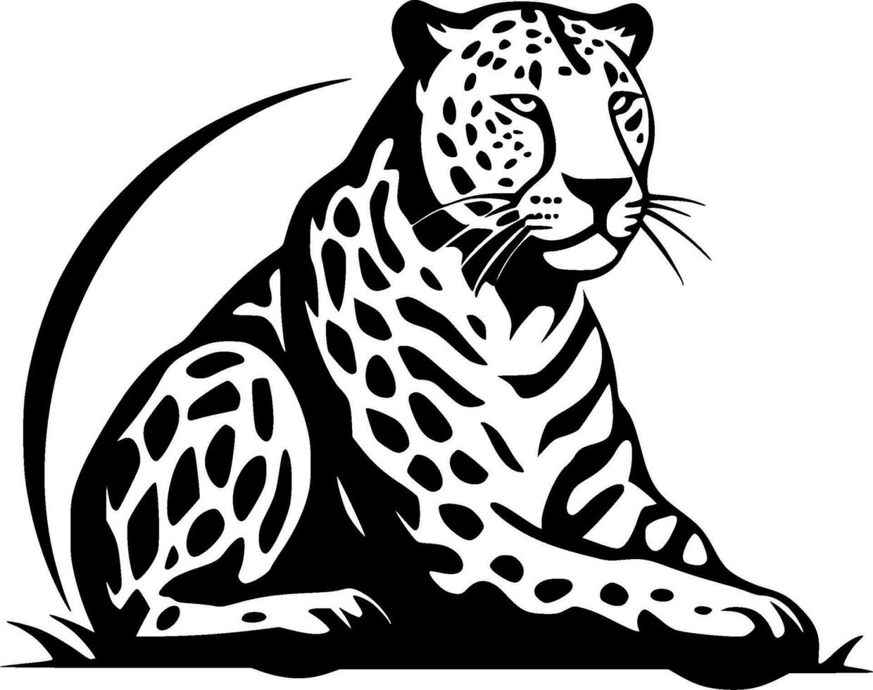 Leopard - - minimalistisch und eben Logo - - Vektor Illustration