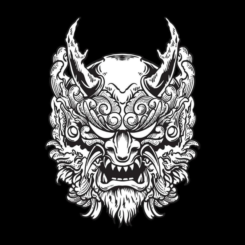 djävulen mask illustration vektor