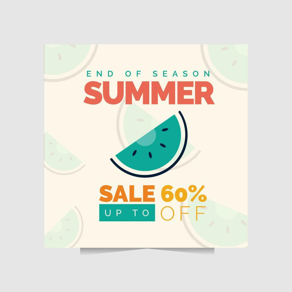 Poster oder Banner zum Beste von Sommer- und Jahr Ende Verkauf vektor