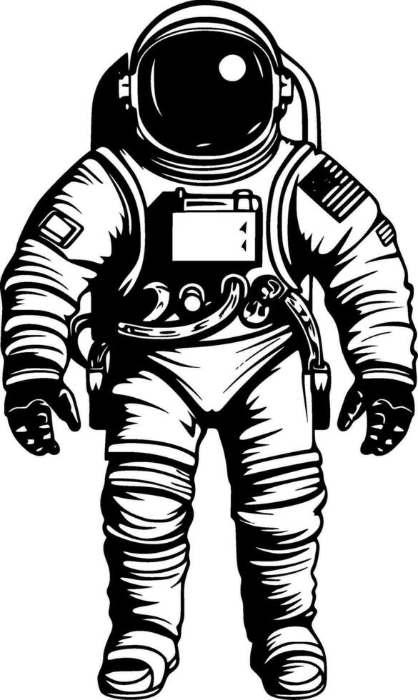 Astronaut, minimalistisch und einfach Silhouette - - Vektor Illustration