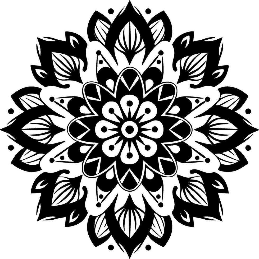 Mandala - - minimalistisch und eben Logo - - Vektor Illustration