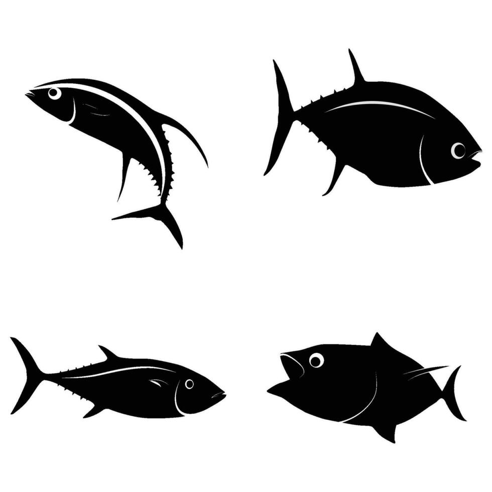 tonfisk fisk ikon vektor