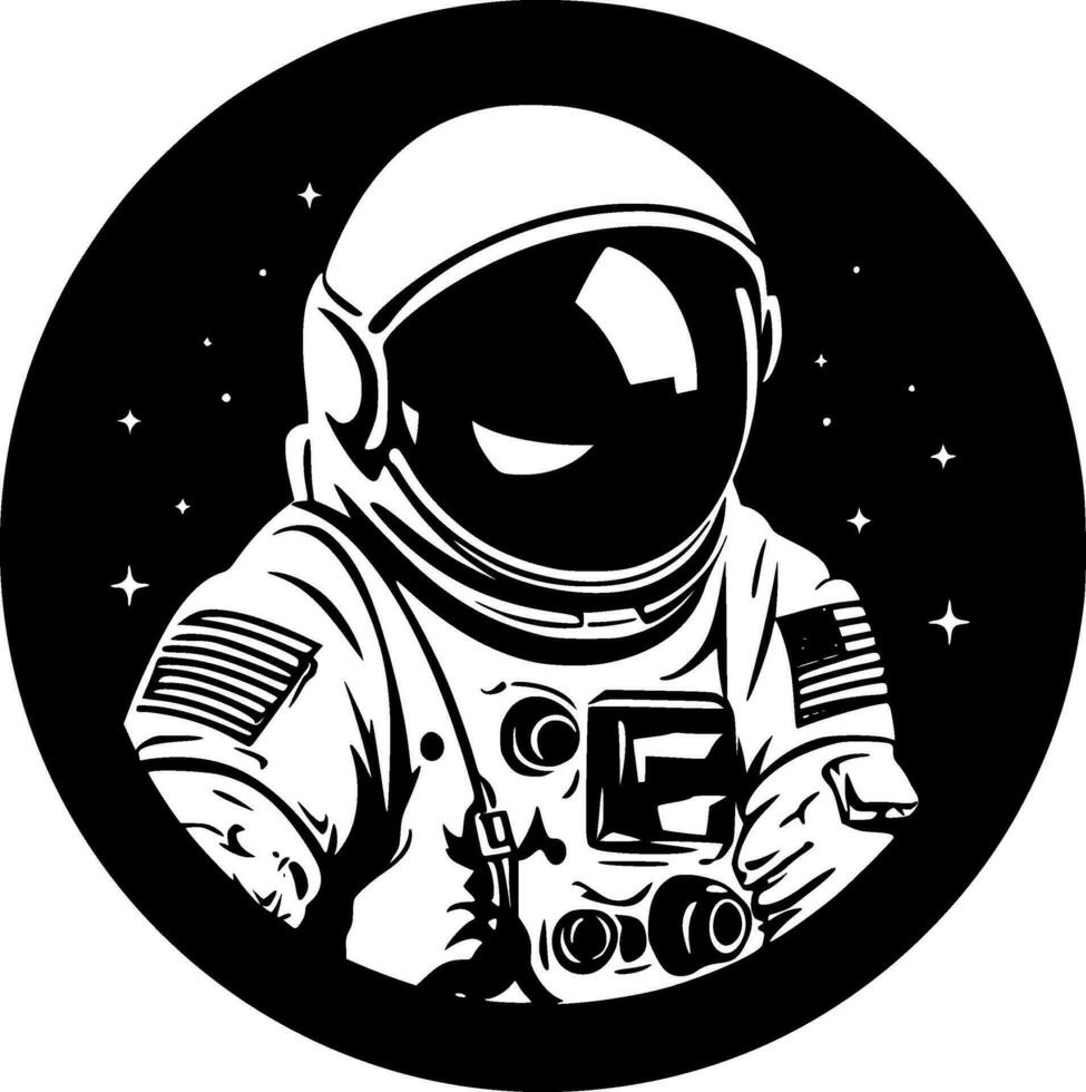 Astronaut, minimalistisch und einfach Silhouette - - Vektor Illustration