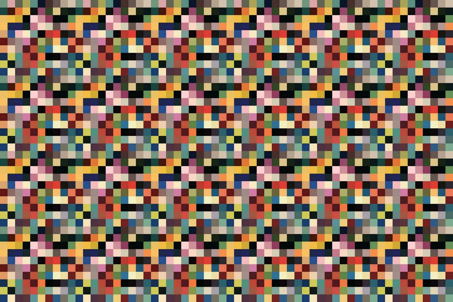 pixelated färgrik vibrerande geometrisk rutnät modern abstrakt pixel ljud vektor textur, bricka sömlös mönster bakgrund