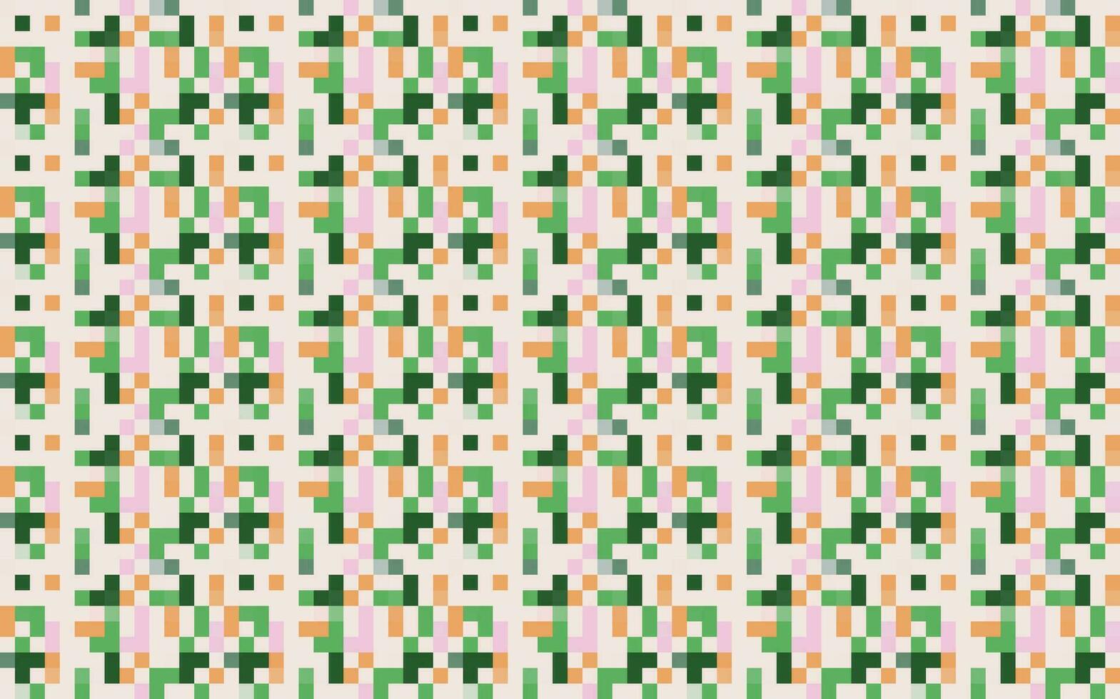 pixelated färgrik vibrerande geometrisk rutnät modern abstrakt pixel ljud vektor textur, bricka sömlös mönster bakgrund