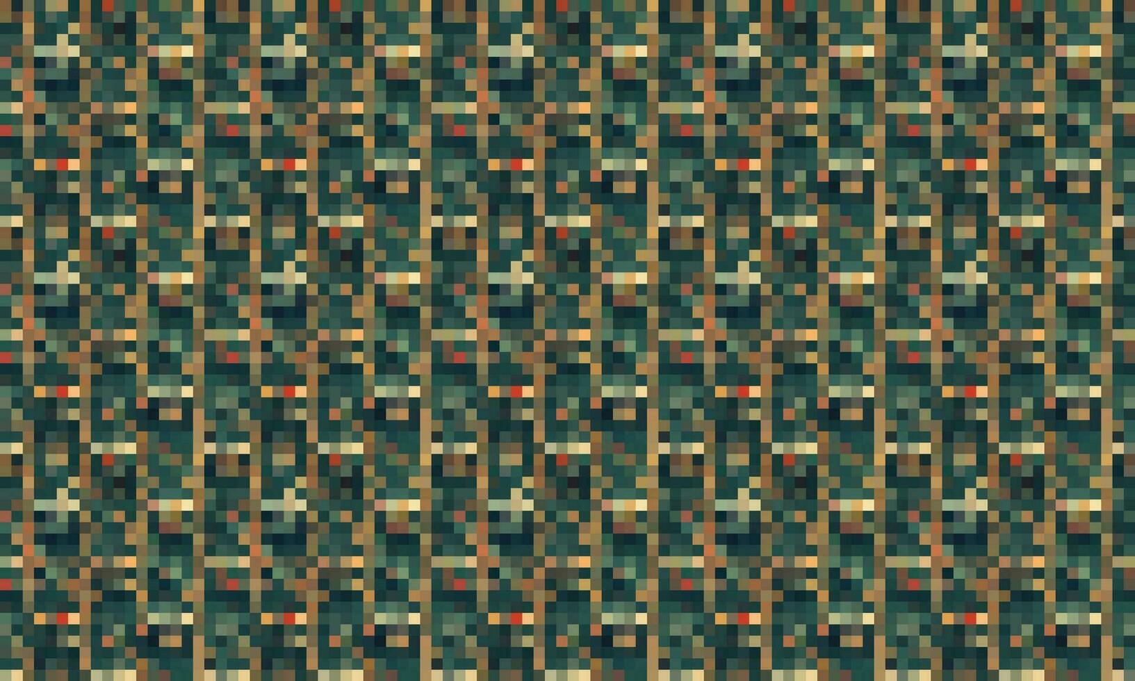 pixelated färgrik vibrerande geometrisk rutnät modern abstrakt pixel ljud vektor textur, bricka sömlös mönster bakgrund