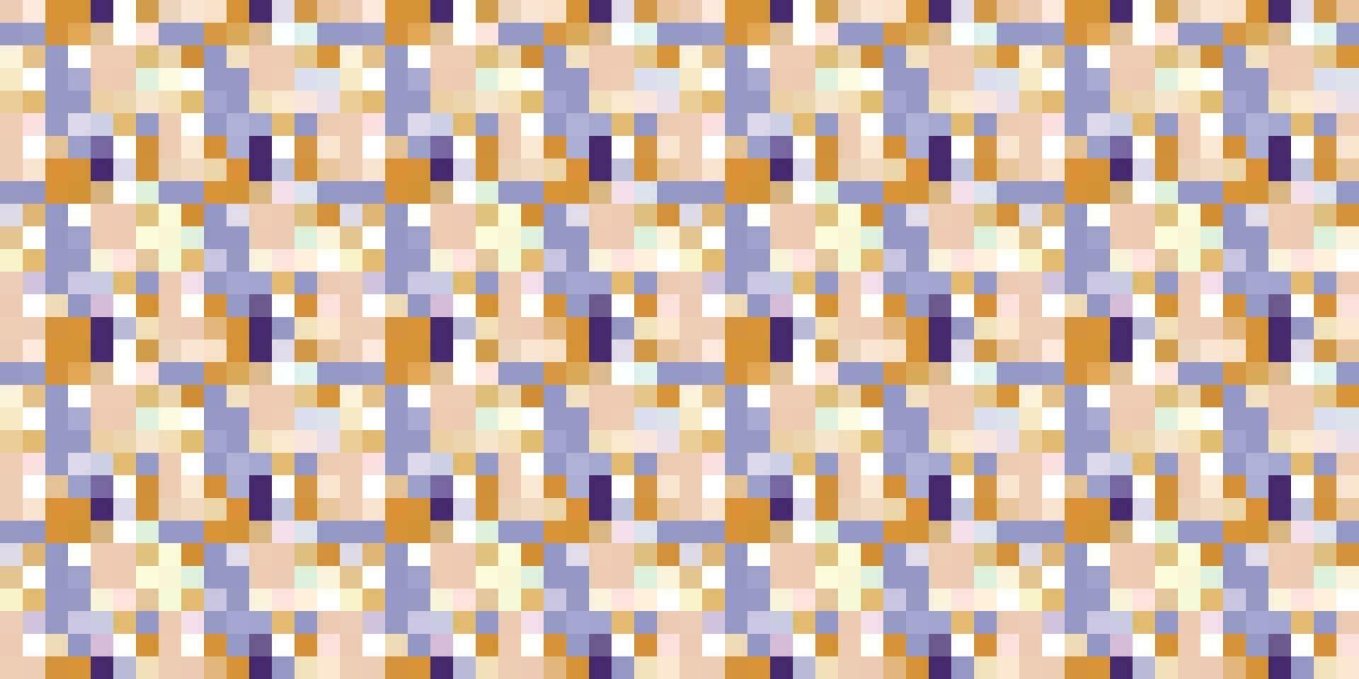 pixelated färgrik vibrerande geometrisk rutnät modern abstrakt pixel ljud vektor textur, bricka sömlös mönster bakgrund