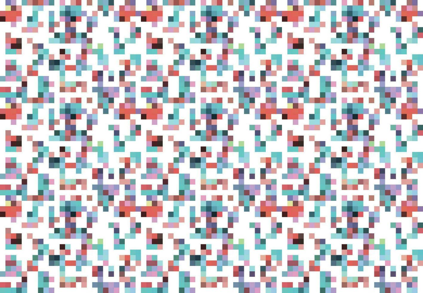 pixelated färgrik vibrerande geometrisk rutnät modern abstrakt pixel ljud vektor textur, bricka sömlös mönster bakgrund