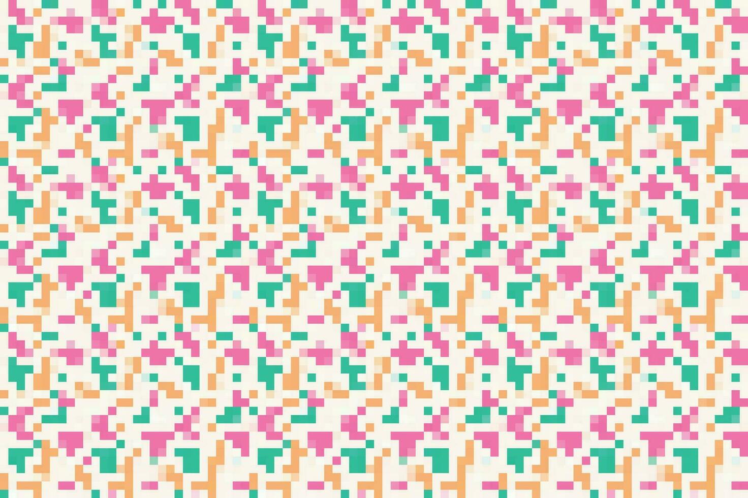 pixelated färgrik vibrerande geometrisk rutnät modern abstrakt pixel ljud vektor textur, bricka sömlös mönster bakgrund