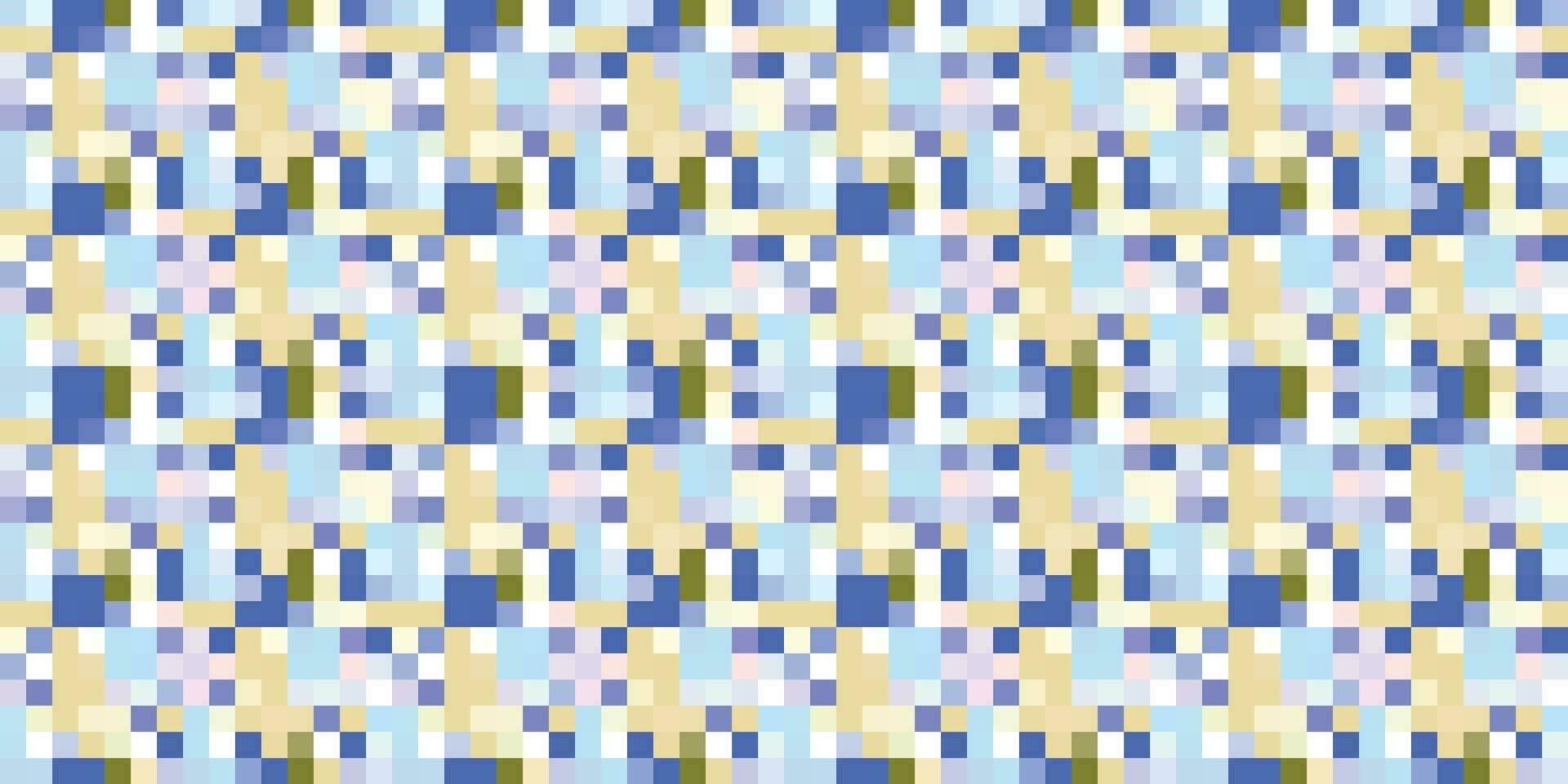 pixelated färgrik vibrerande geometrisk rutnät modern abstrakt pixel ljud vektor textur, bricka sömlös mönster bakgrund