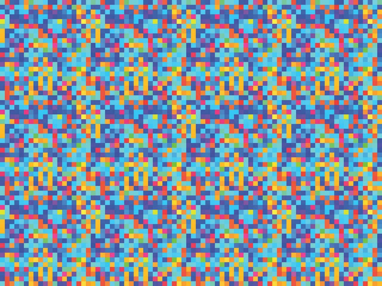 pixelated färgrik vibrerande geometrisk rutnät modern abstrakt pixel ljud vektor textur, bricka sömlös mönster bakgrund