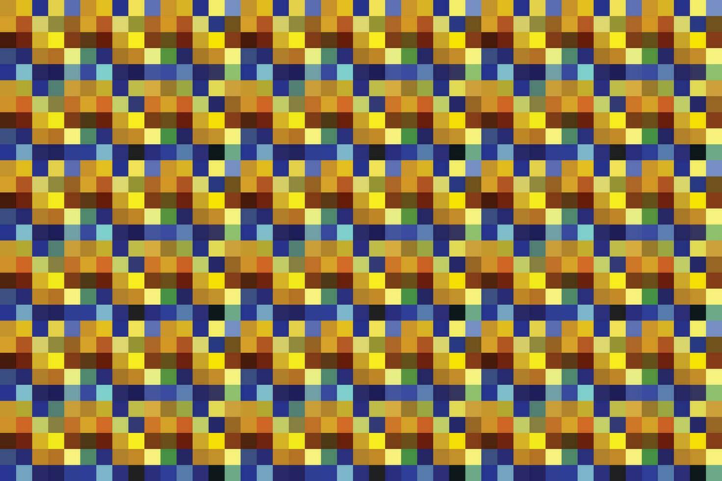 pixelated färgrik vibrerande geometrisk rutnät modern abstrakt pixel ljud vektor textur, bricka sömlös mönster bakgrund