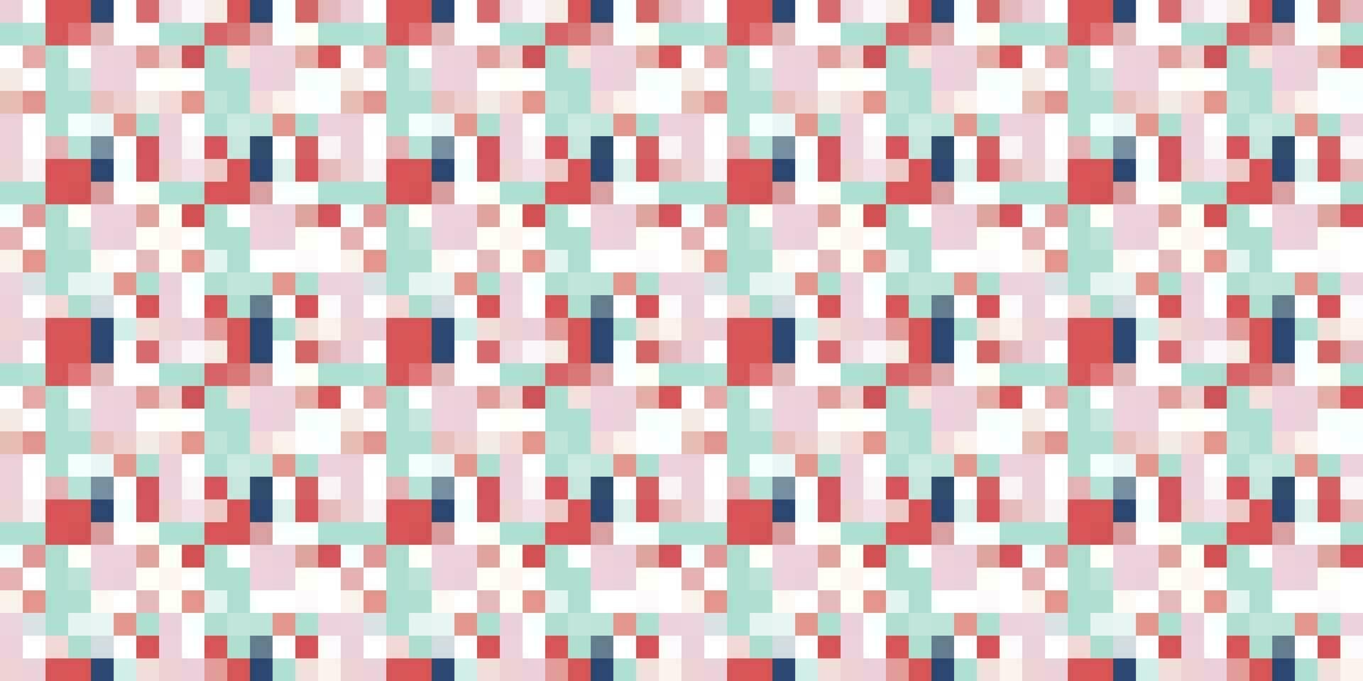 pixelated färgrik vibrerande geometrisk rutnät modern abstrakt pixel ljud vektor textur, bricka sömlös mönster bakgrund