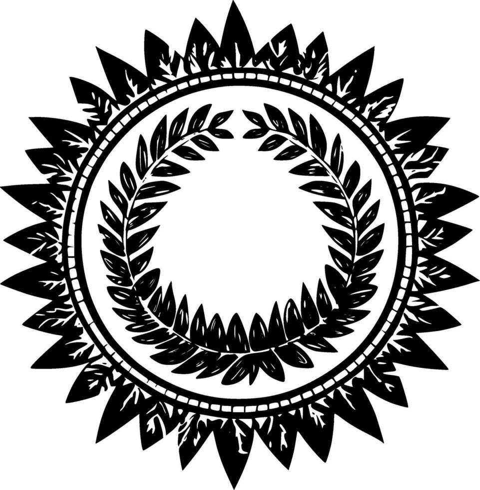 Boho - - schwarz und Weiß isoliert Symbol - - Vektor Illustration