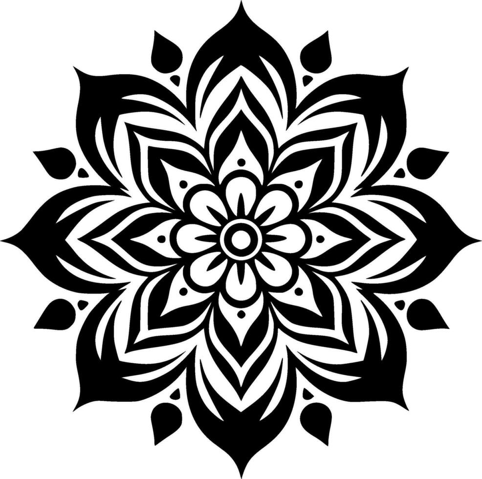 mandala - minimalistisk och platt logotyp - vektor illustration