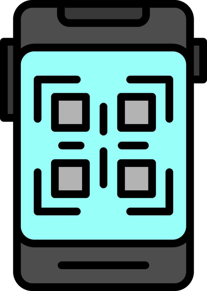QR-Code-Vektor-Icon-Design vektor
