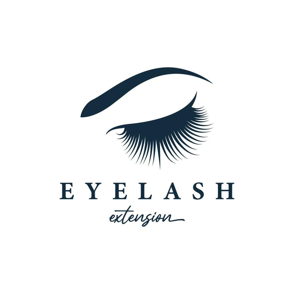 schön und luxuriös und modern Damen Wimpern und Augenbrauen Logo Design. Logo zum Geschäft, Schönheit Salon, bilden, Wimper Geschäft. vektor