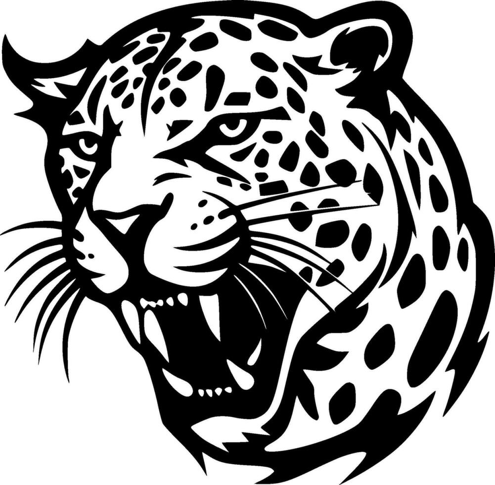 Leopard - - minimalistisch und eben Logo - - Vektor Illustration