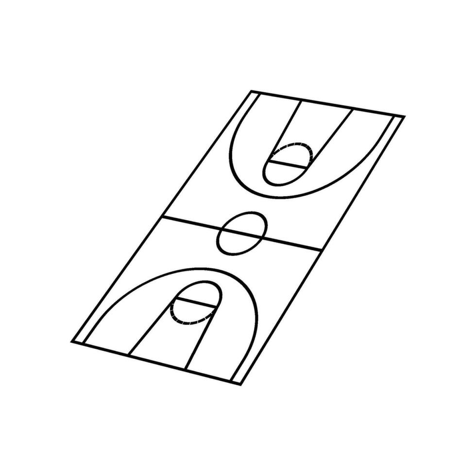 basketboll domstol ikon vektor