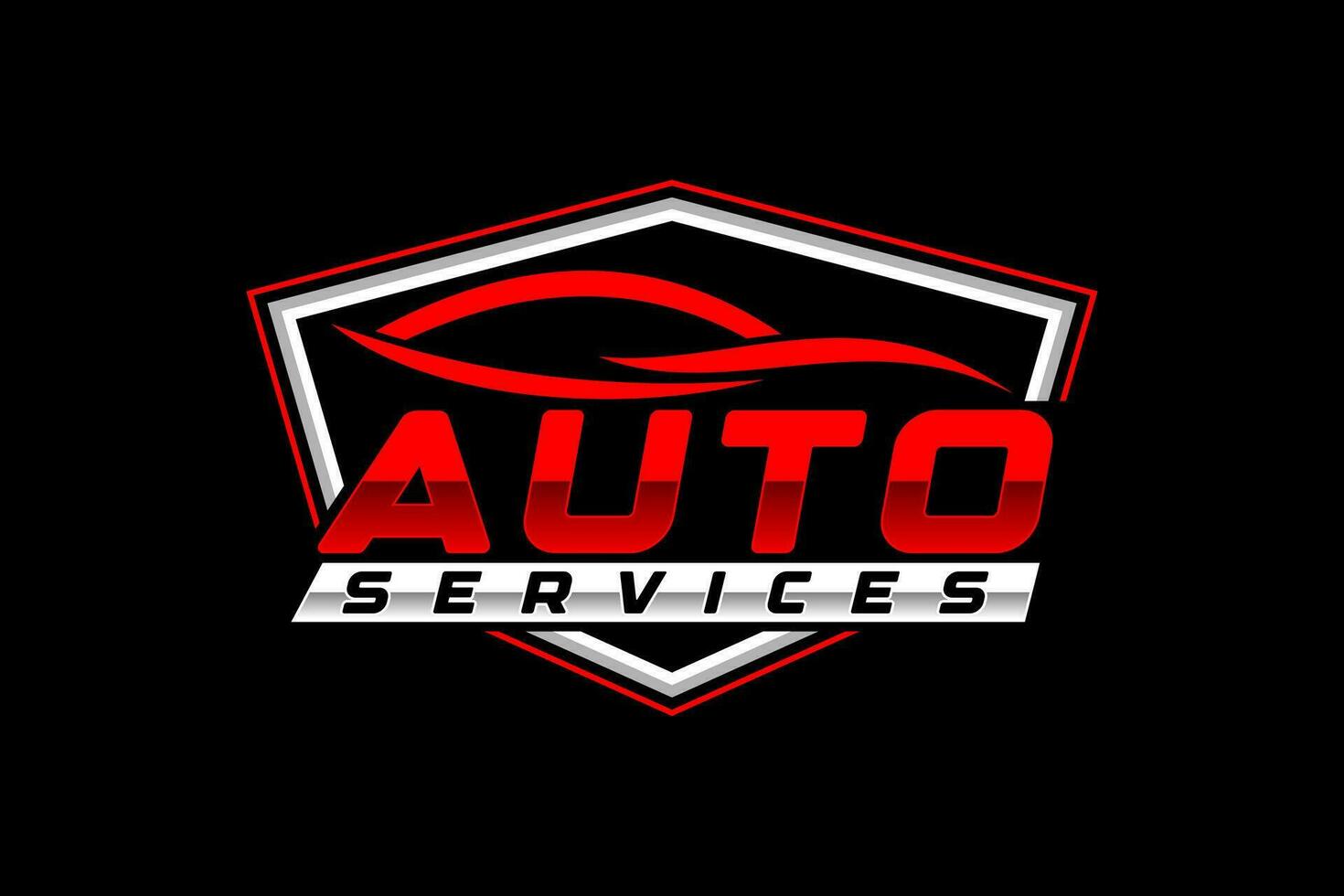 Auto Stil Auto Logo Design mit Konzept Sport Fahrzeug Symbol Silhouette vektor