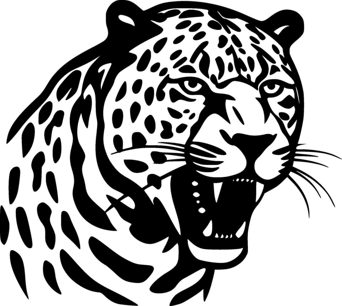 Leopard - - minimalistisch und eben Logo - - Vektor Illustration