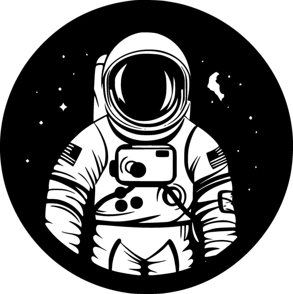 Astronaut, minimalistisch und einfach Silhouette - - Vektor Illustration