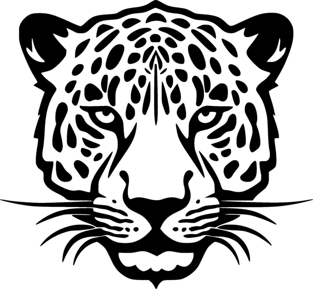 Leopard - - minimalistisch und eben Logo - - Vektor Illustration