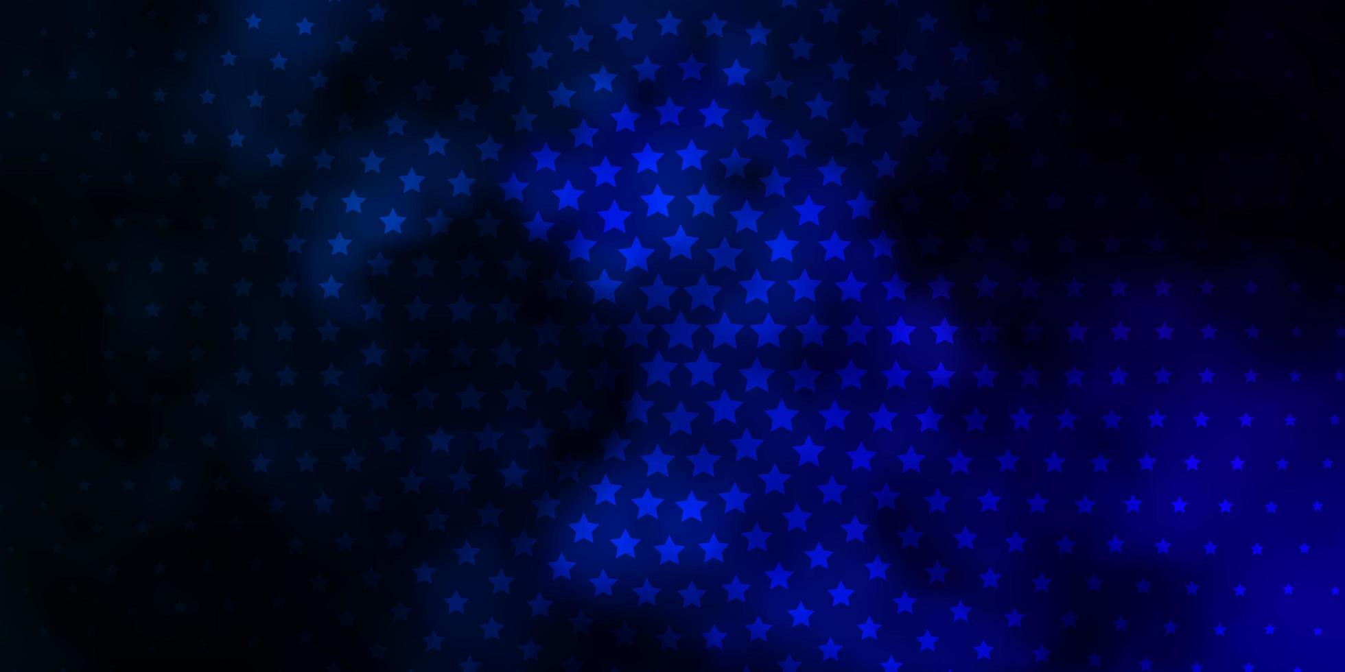 dunkelblaues Vektormuster mit abstrakten Sternen vektor