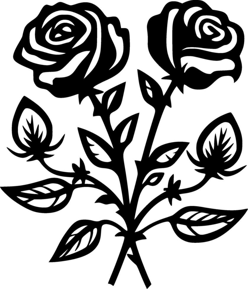 blommor - minimalistisk och platt logotyp - vektor illustration