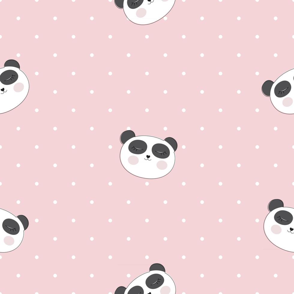 lilla söta panda sömlösa mönster för kort och skjorta design. vektor illustration