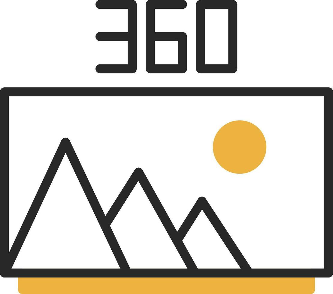 360 bild vektor ikon design