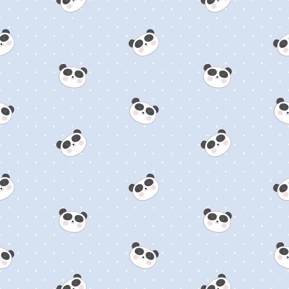 Kleine süße Panda nahtlose Muster für Karten- und Hemdendesign. Vektor-Illustration vektor