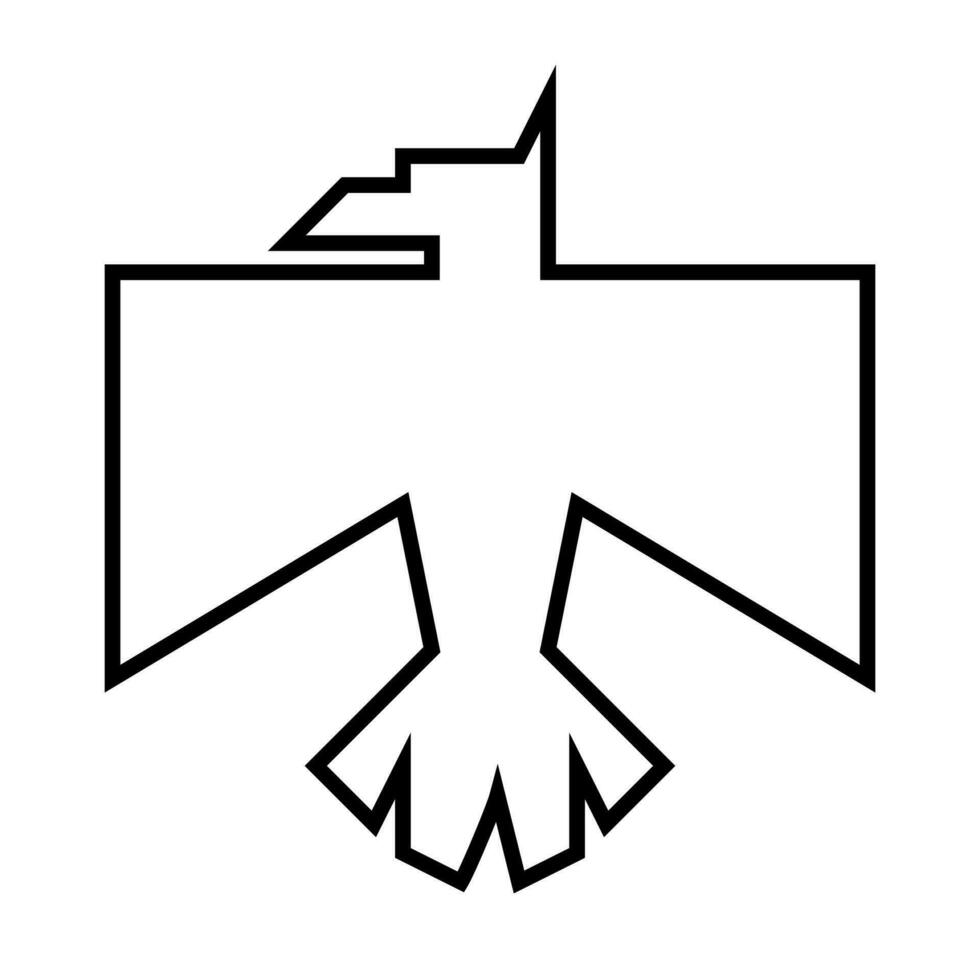 Adler Symbol, Zeichen, Symbol im Linie Stil vektor