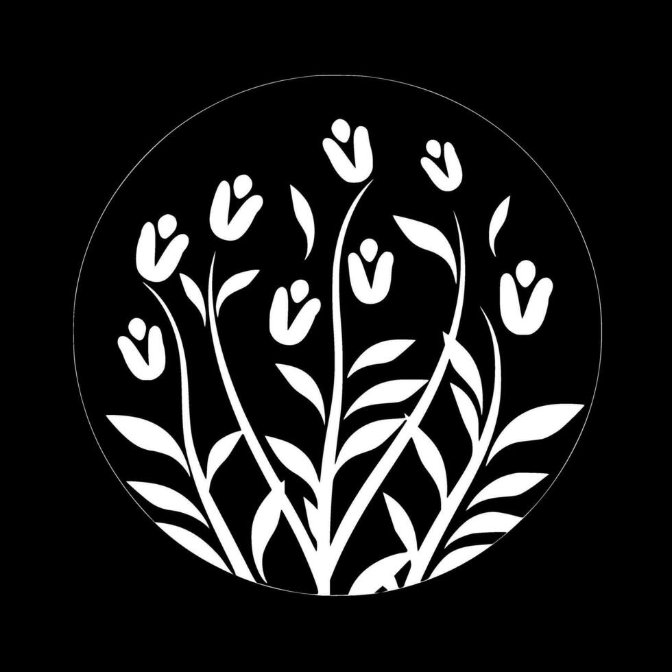 Blumen- - - minimalistisch und eben Logo - - Vektor Illustration