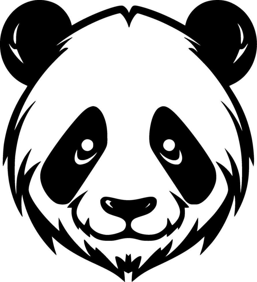 Panda - - minimalistisch und eben Logo - - Vektor Illustration