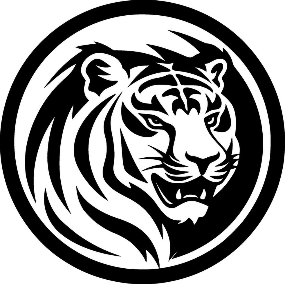 Tiger - - minimalistisch und eben Logo - - Vektor Illustration