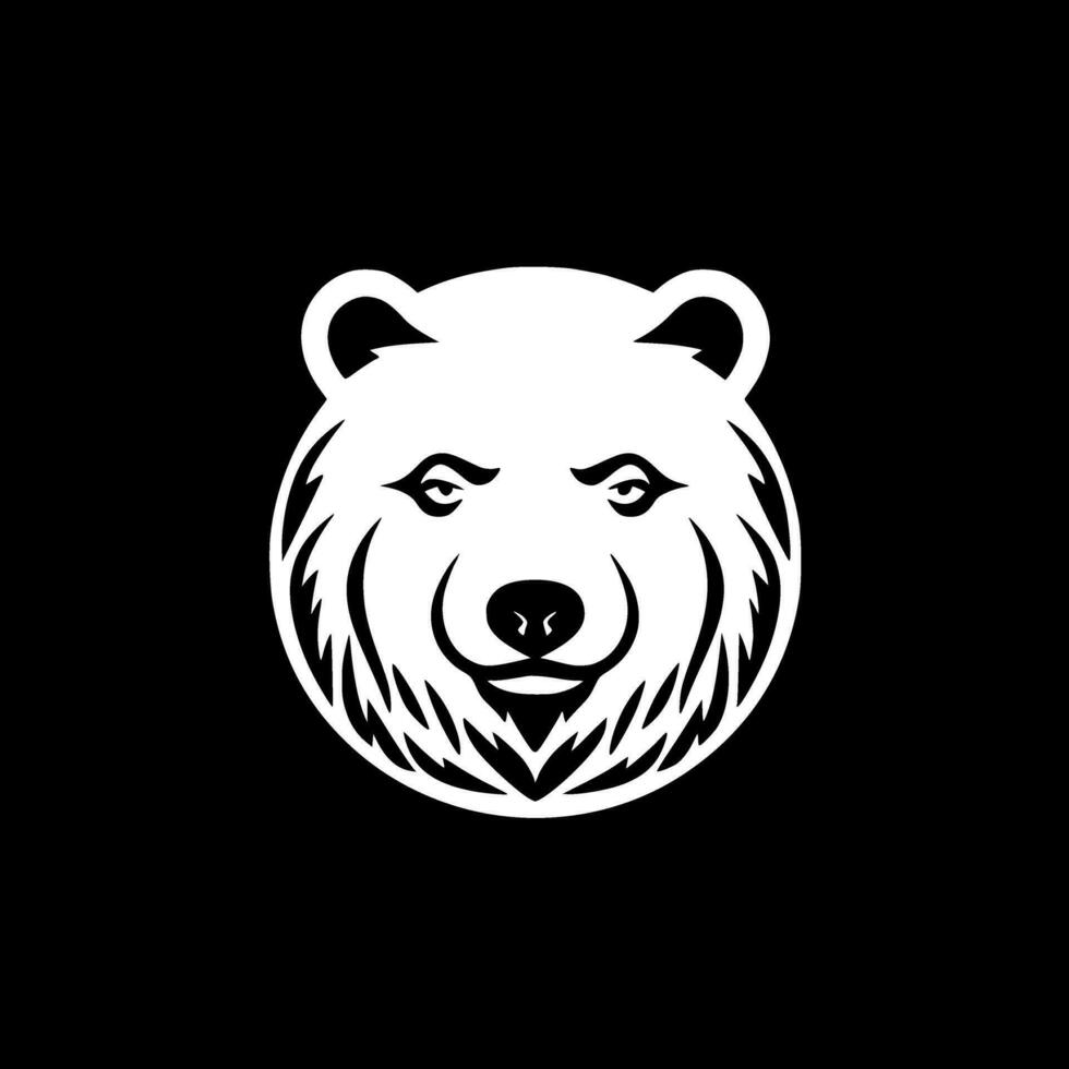 Björn - minimalistisk och platt logotyp - vektor illustration