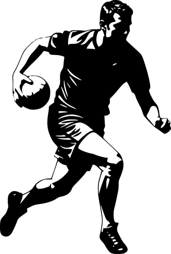 Fußball, minimalistisch und einfach Silhouette - - Vektor Illustration