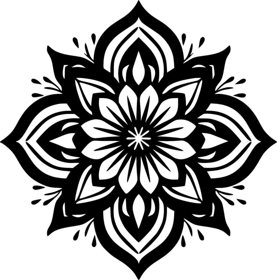 mandala, minimalistisch und einfach Silhouette - - Vektor Illustration