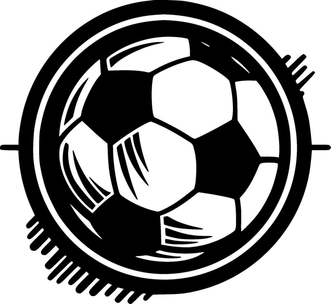 fotboll - minimalistisk och platt logotyp - vektor illustration