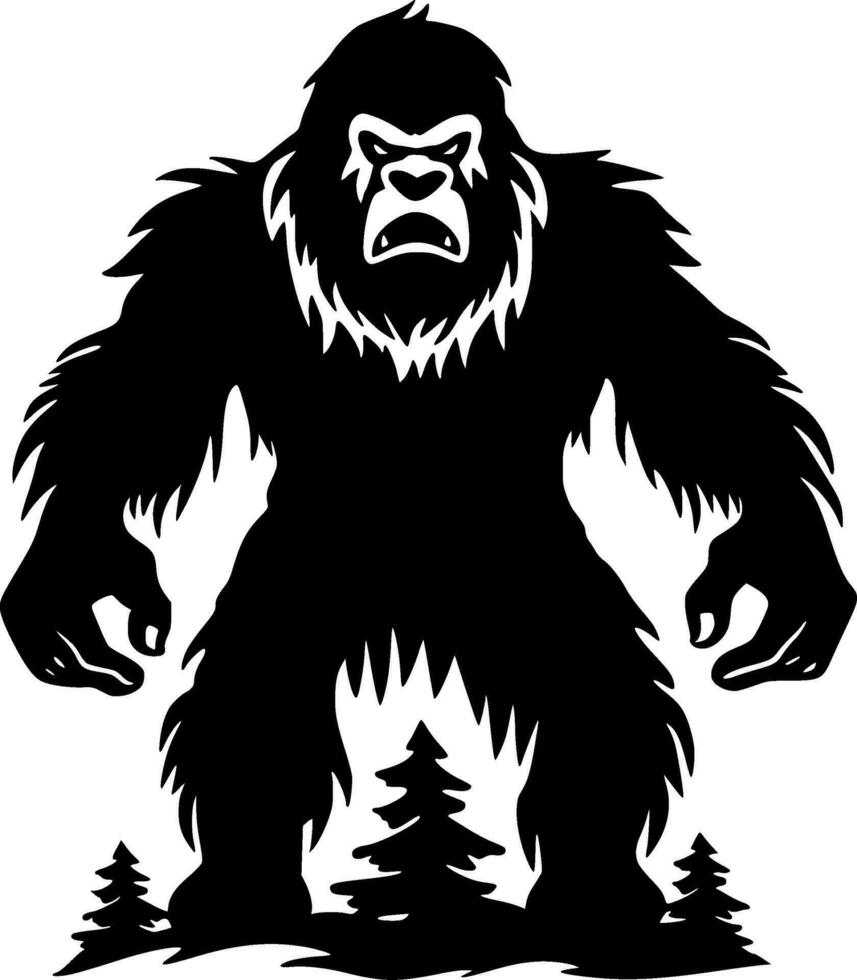 Bigfoot - - minimalistisch und eben Logo - - Vektor Illustration