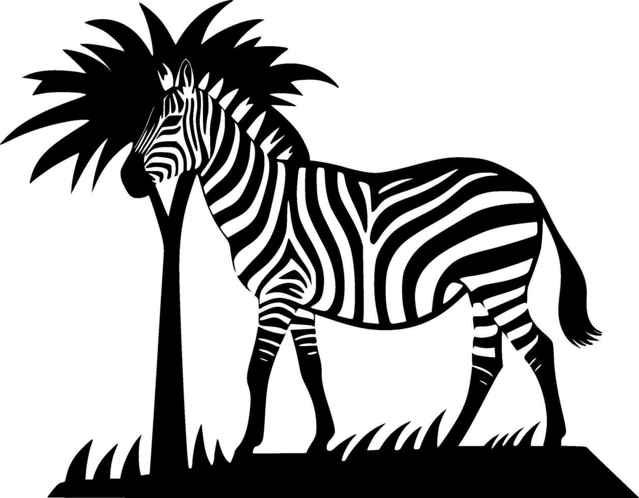 afrika - svart och vit isolerat ikon - vektor illustration