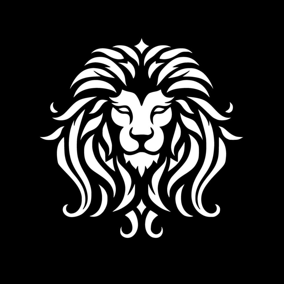 lejon, minimalistisk och enkel silhuett - vektor illustration