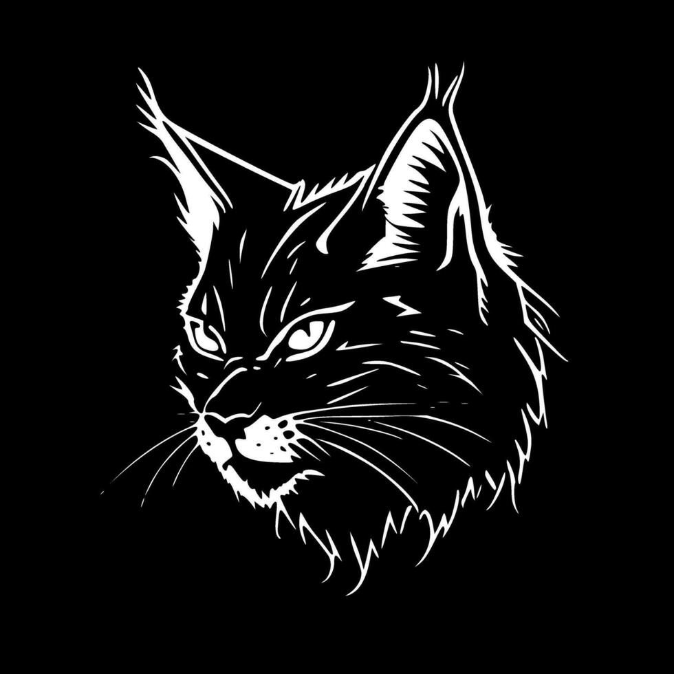 wilde Katze - - minimalistisch und eben Logo - - Vektor Illustration